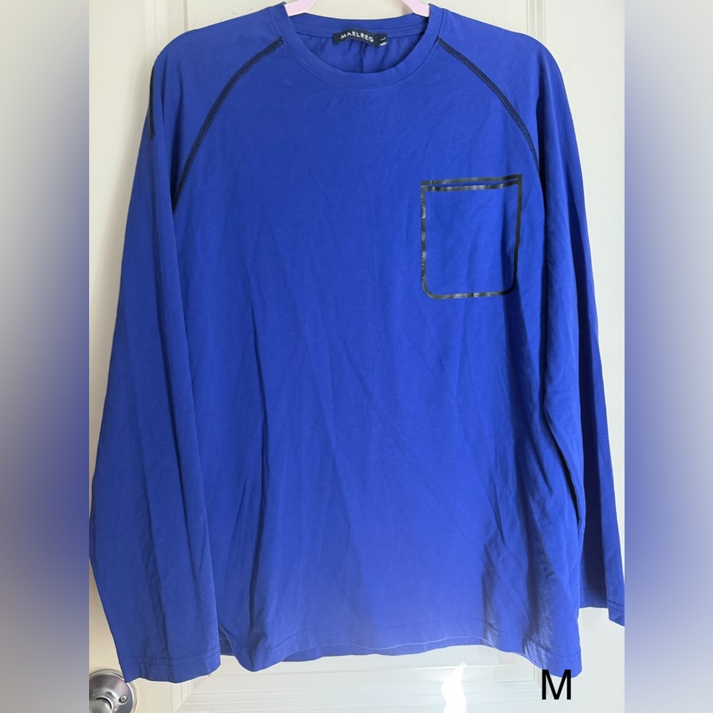 Maelreg Men's Blue Long Sleeve Shirt L casual‎ lightweight academia